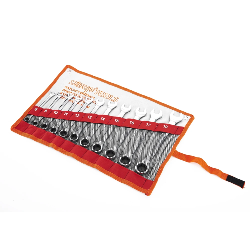 Best seller chrome vanadium steel ratchet wrench set in bag