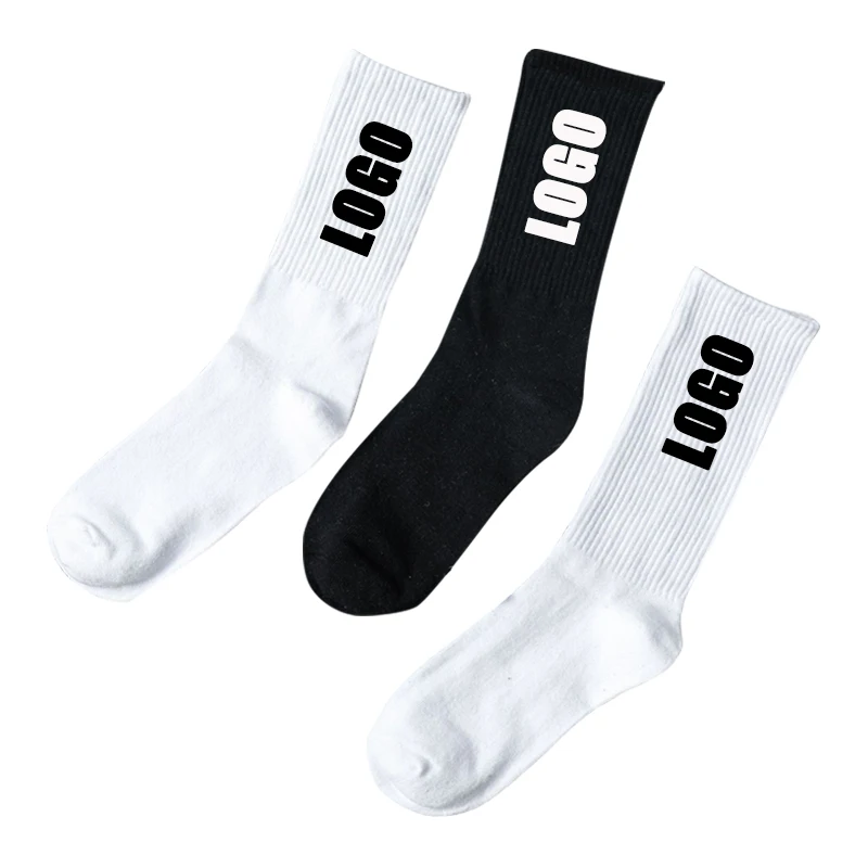 OEM Wholesale Print Fashion New Design Street Style sock Custom Logo Top Quality  Men Dress Sports Socks Calcetines