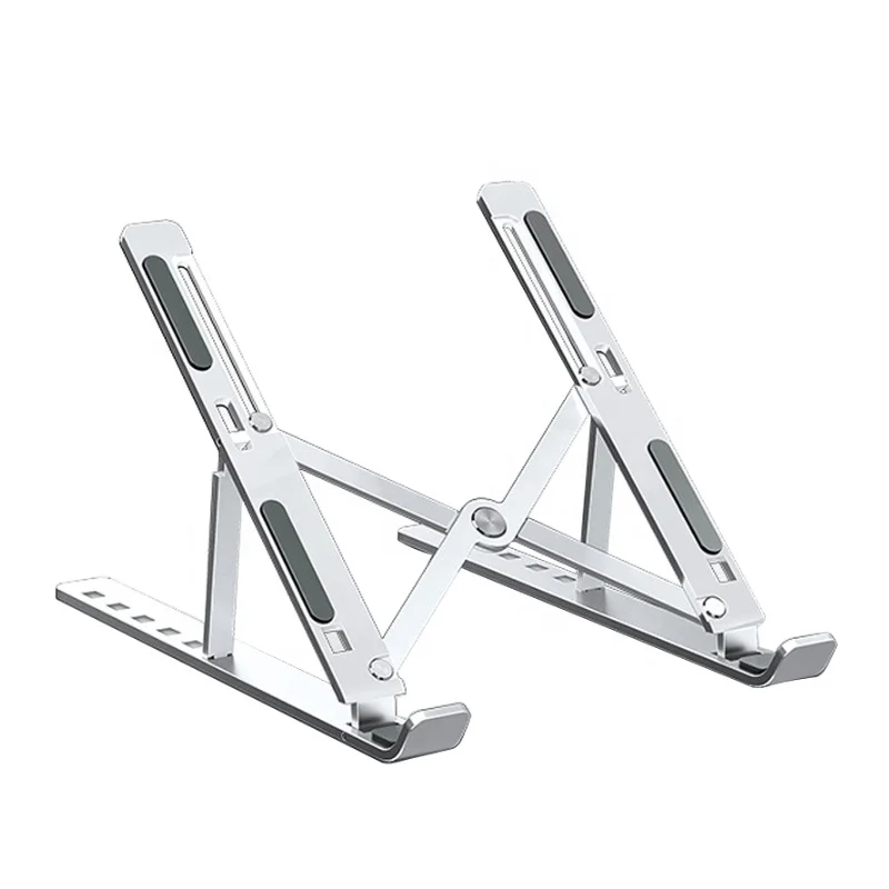 Work From Home Office Desk Aluminum Alloy Foldable Folding Adjustable Laptop Stand Holder Portable Laptop Computer Stands