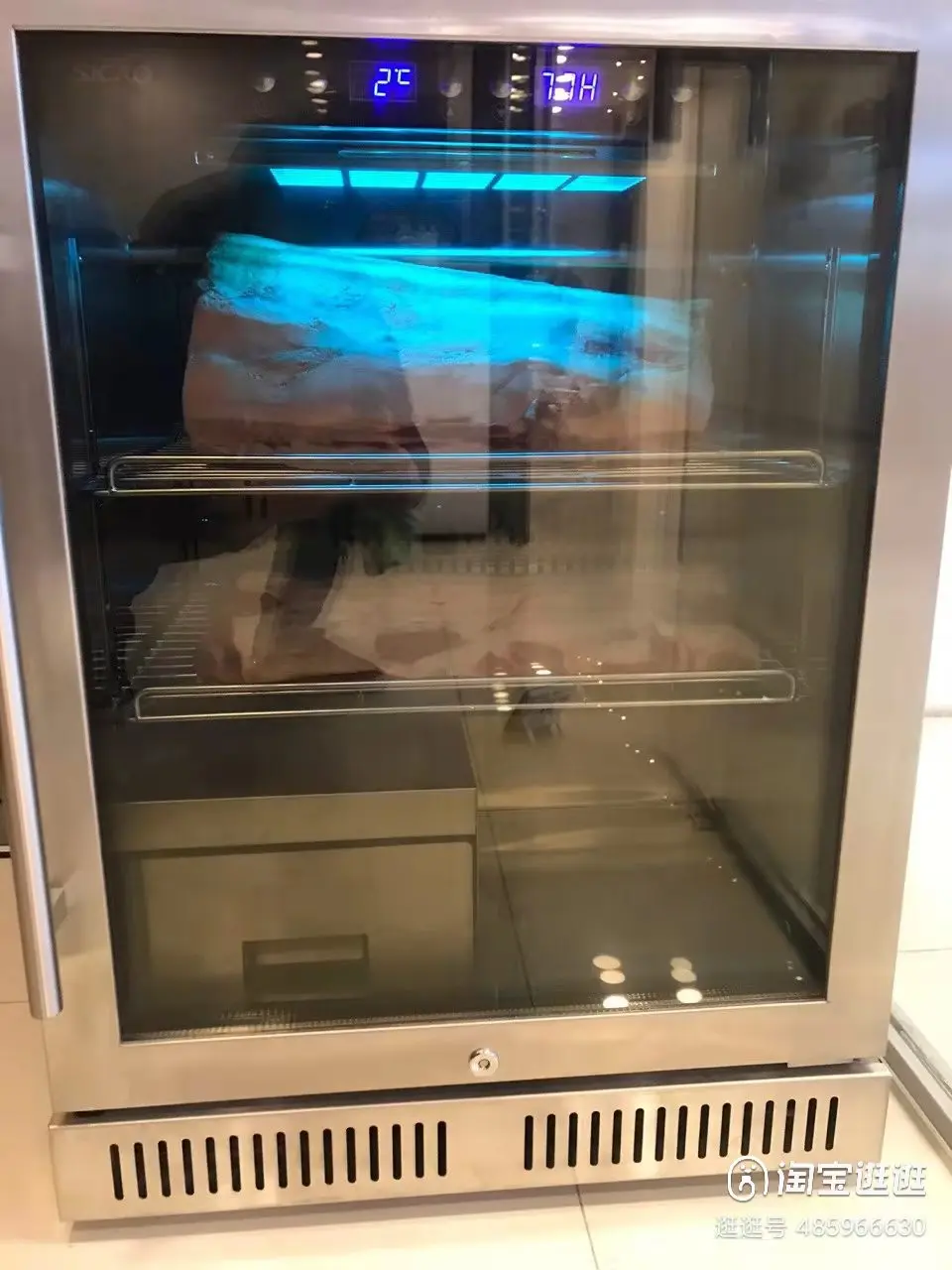 125L Dry Ager Stainless Steel Dry Aged Meat System Control Dry Aging Fridge Refrigerator For Home Meat Dry Aging Cabinet