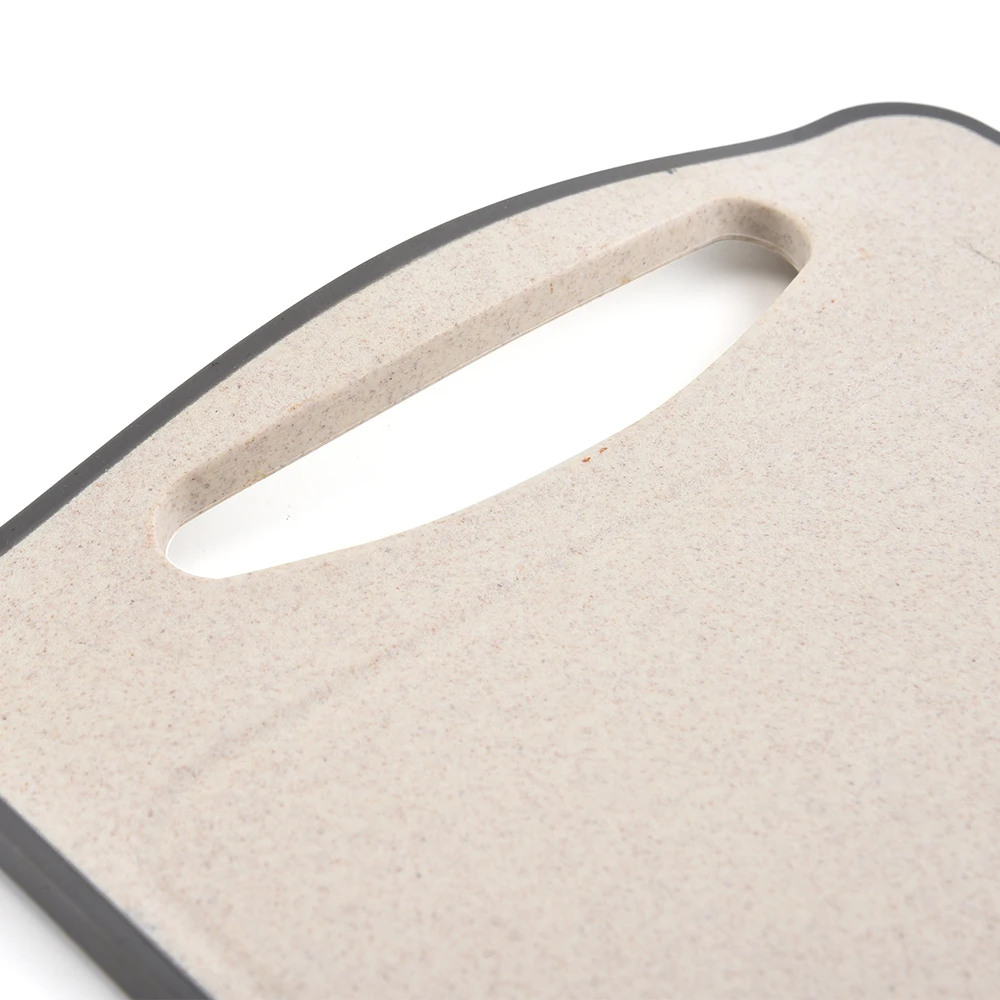 14.7x9.8inch non-slip wheat straw chopping board,plastic cutting board