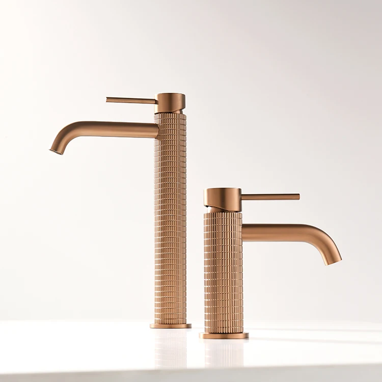 High End Creative Design Bathroom Sanitary Faucet Single Handle Deck Mounted Basin Brass Faucet Washbasin Faucet