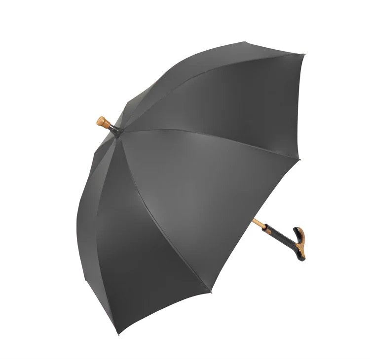 Wholesale fashionable cane umbrella large long handle gift umbrella with printable logo