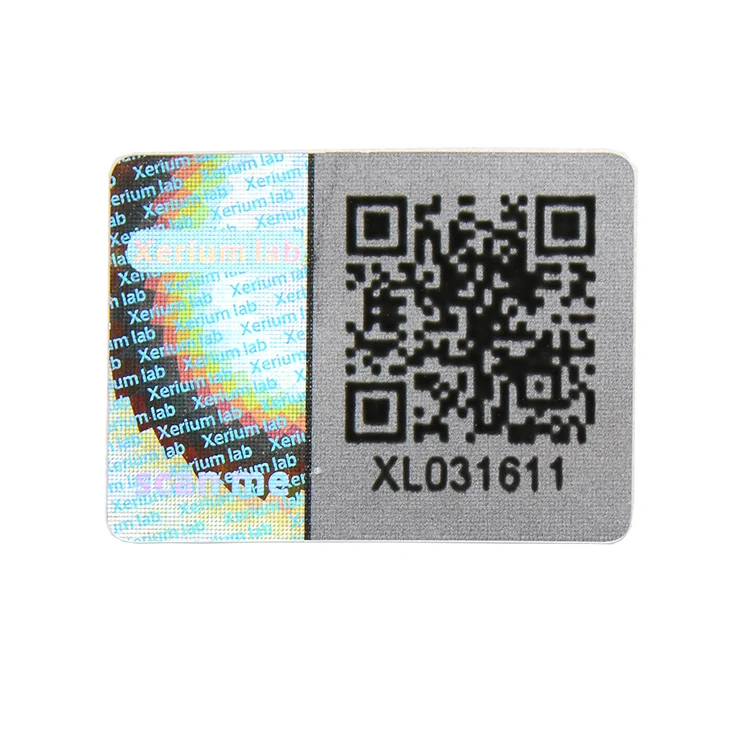 anti-counterfeiting self adhesive  laser hologram qr code sticker