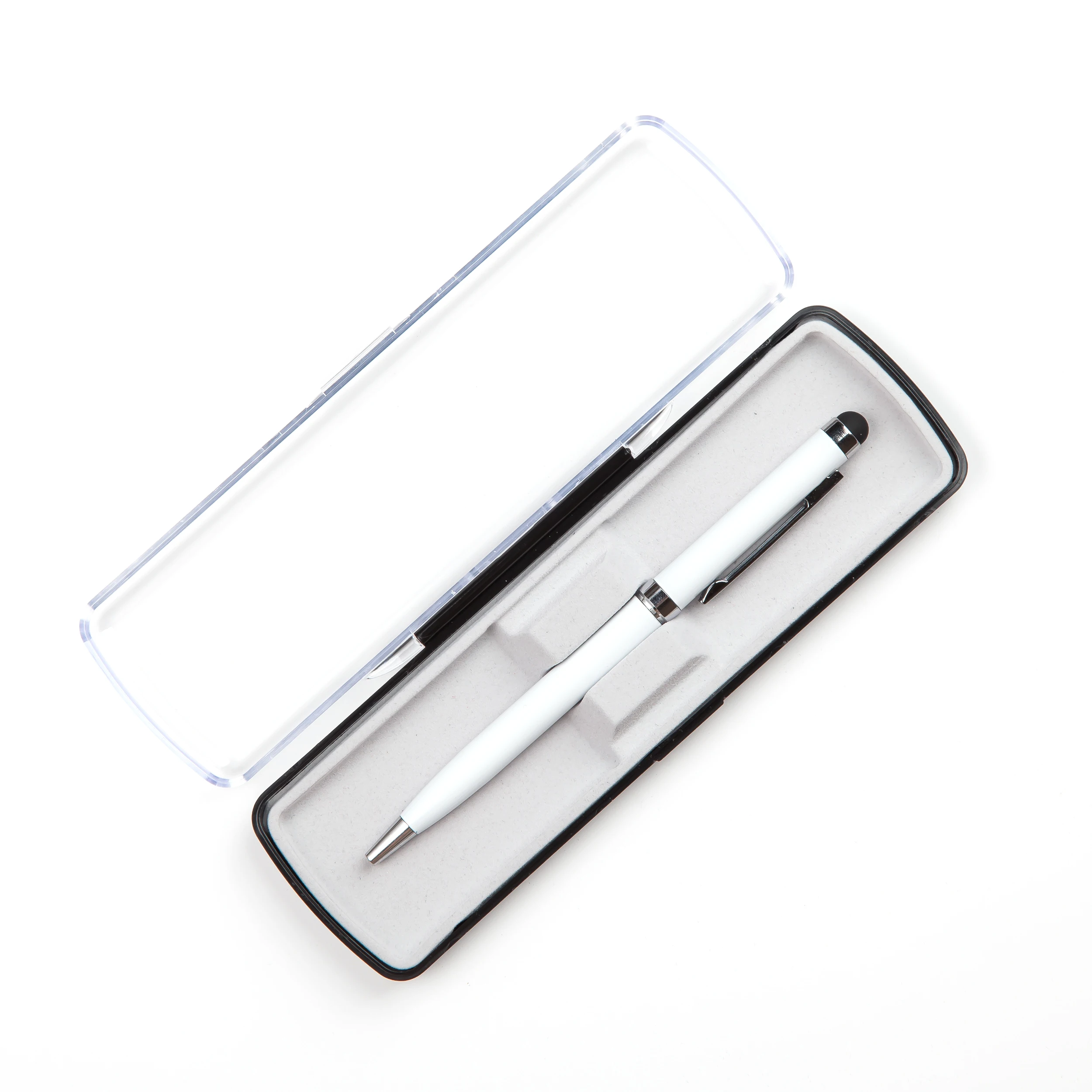 JH Wholesale Stock Acrylic Transparent Plastic Pen Case For Single Pen
