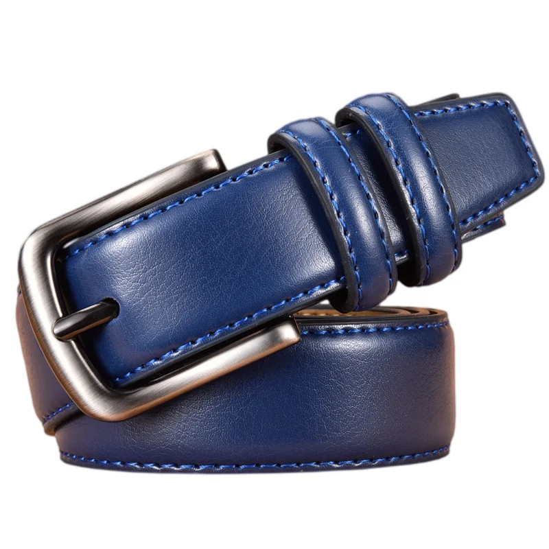 
Genuine Leather For Men High Quality Black Buckle Jeans Belt Cowskin Casual Belts Business Belt 