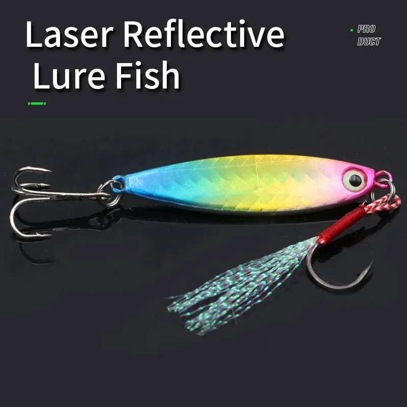 Hot 7g 10g 15g 20g 25g 30g Metal Jig Speed Sinking Luminous Simulated Bait Slow Pitch jigging Lure Lead Fish Lure with hook