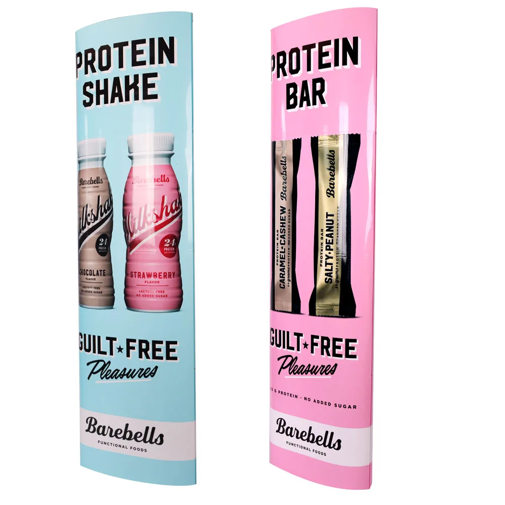 Недорогой картонный рекламный выставочный стенд totem с принтом на заказ