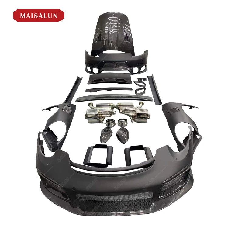 Carbon Fiber Body Kit For Porsche 911 991 Upgrade To GT2 RS Style with Car bumpers fender hood spoiler Bodykit