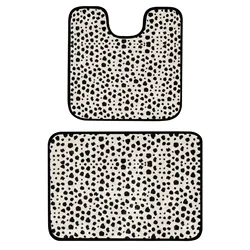 Super Absorbent Custom Leopard Bathroom Rug Sets Toilet Floor Anti-Slip Bath Mats