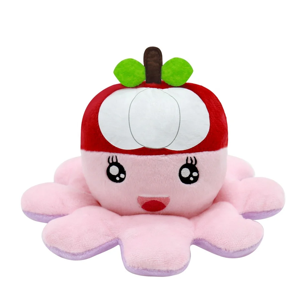 New Style Top Happy Sad Octopus Pillow  Mood Octopus  Double Sided Flip Octopus Plush Toy