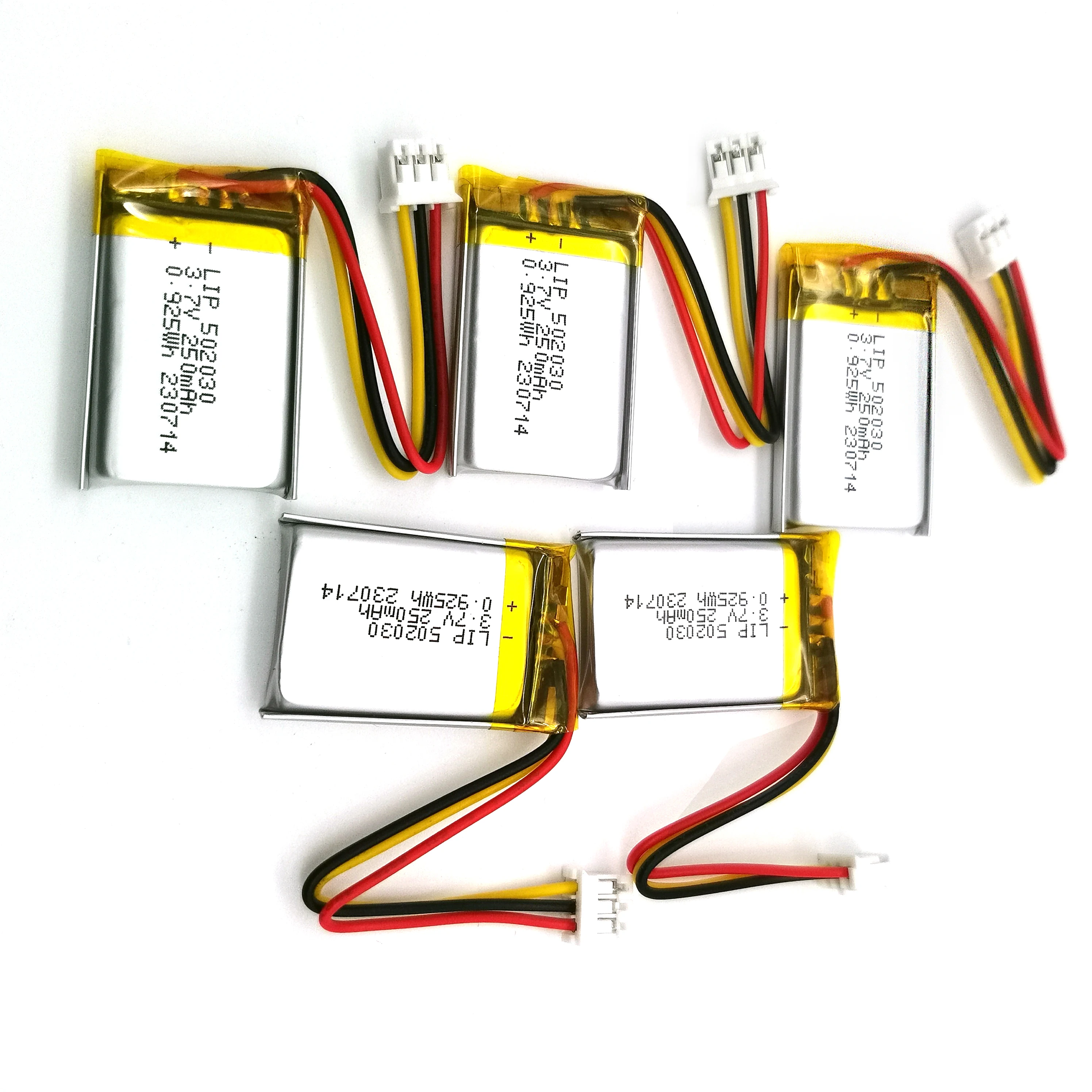 Wholesale  502030 250mah 0.925wh batteries li 3.7v lithium polymer battery for Intelligent Bluetooth speaker