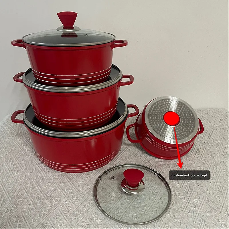 Cook Dinnerware 8pcs Pot Set New Arrival Popular Multifunction Cooking Pot Sets 20cm 24cm 28cm 32cm