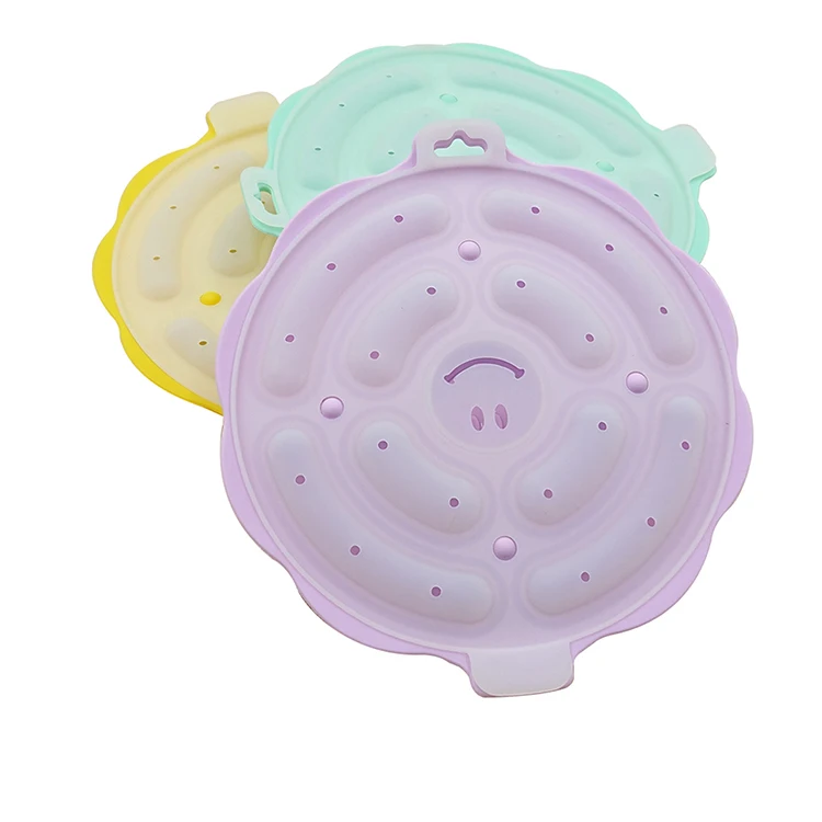 tbpersicwT Sausage Mold, Round DIY Sausage Maker Making Mold Silicone Burger Hot Dog Mould Kitchen Tool - (Purple Green Yellow)