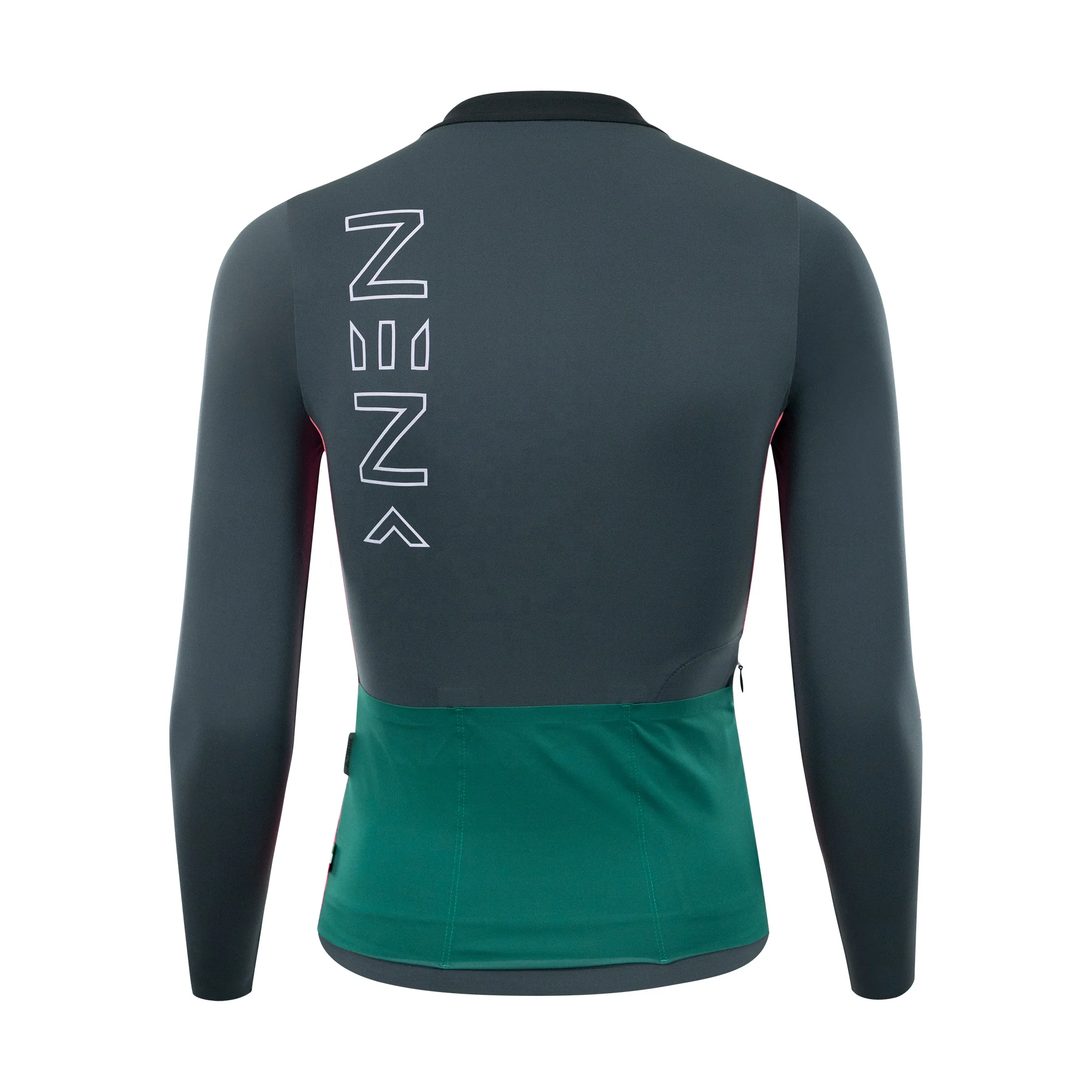 OEM ODM custom aero racing cycling jersey long sleeve lichen green road bike shirt men women for couples with private label