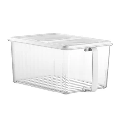 Wholesale Custom 750ML PET Transparent Fruits Vegetables Container Kitchen Storage Plastic Box for Refrigerator