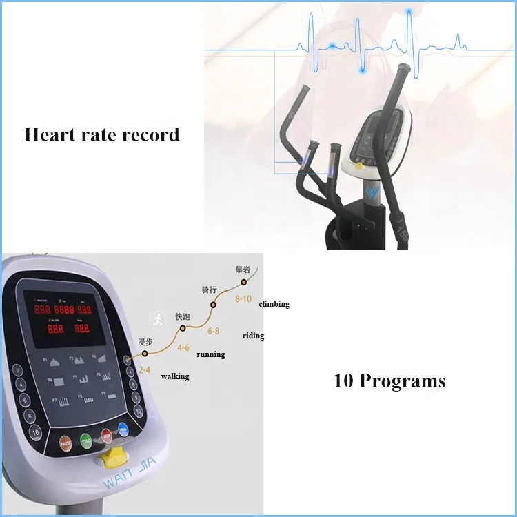 Commercial Cardio Fitness  Elliptical  Machine  Professional Fitness Magnetic Equipment Elliptical Bike For Bodybuilding