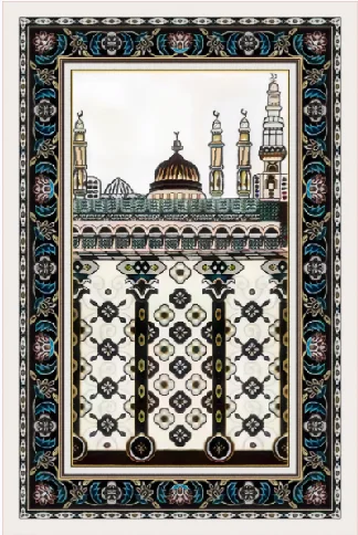 Ramadan Gift Muslim Prayer Raschel Mats Thicke Customized Size Printed 3D Living Room Carpet Praying Portable Area Festival Rug