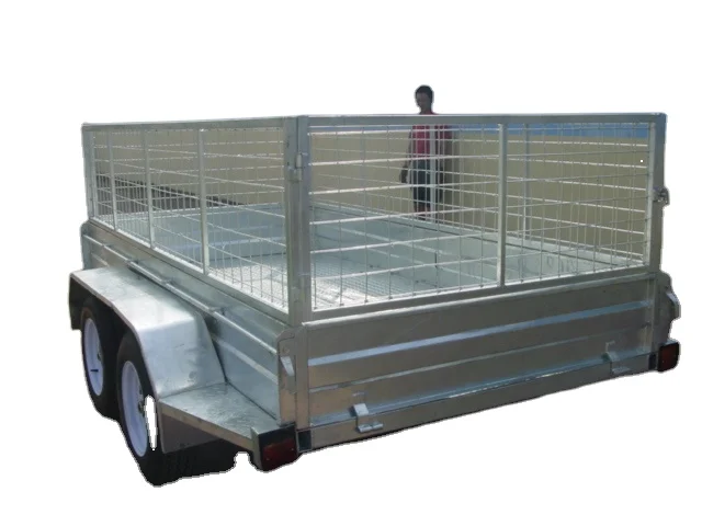 Wholesale buy Factory made High quality Galvanized Tandem Cage/Box trailer CT0080E-1