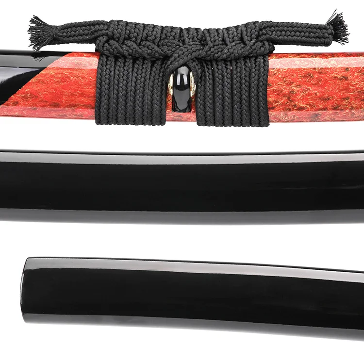 Attractive Design Red Handle Sword Hand Forged Japanese Samurai Ninja Toy Swords