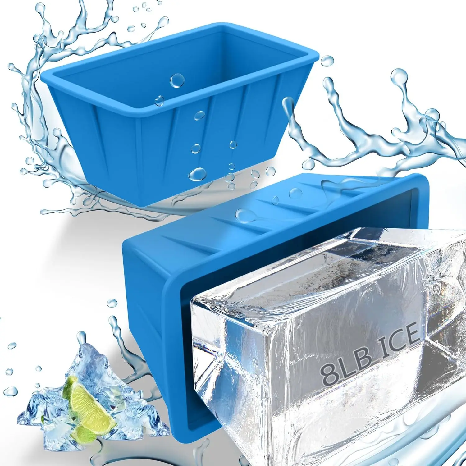 THEONE New Products Custom Easy Release Big Extra Large Silicone Ice Cube Tray Moulds for Ice Plunge Tub Baths 8LB 4LB