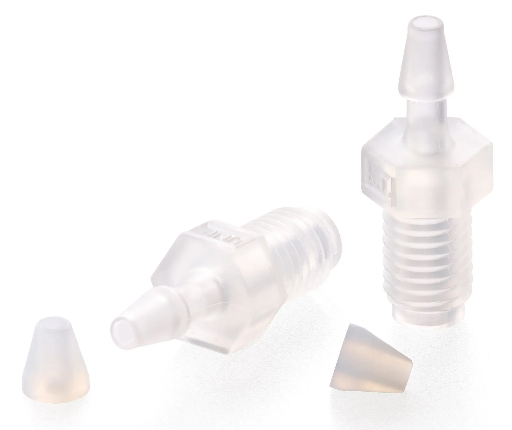 Transparent & Fastening & Flexibility Characteristics Used For Solenoid Valve/Syringe Pump/Medical Equipment PP Connector