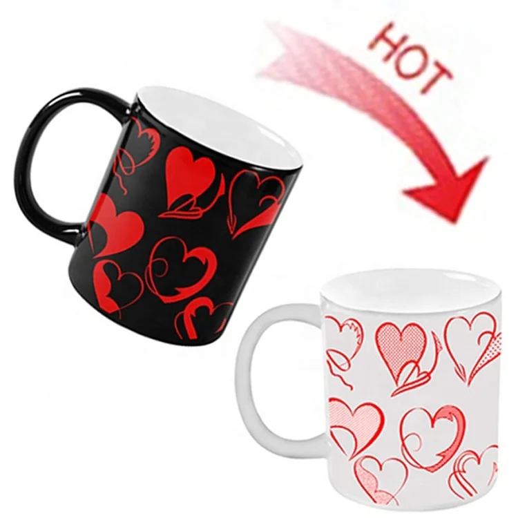 Fun Novelty Color Changing Coffee Mug Custom Logo Promotion Christmas Gifts 11oz Magic