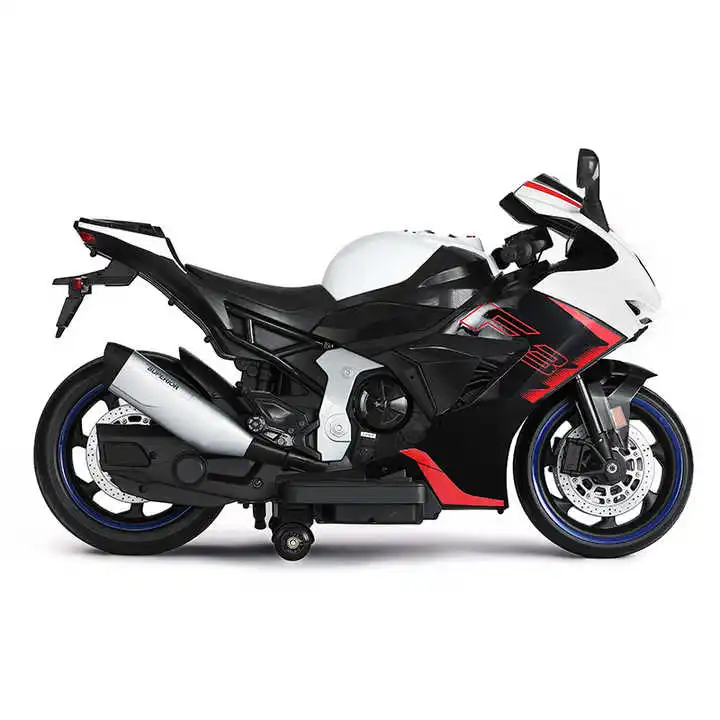 Unisex Ride-On Battery-Powered Kids Motorbike All-Ages Child Electric Motorcycle with EVA Wheels for Children Aged 5+ Years