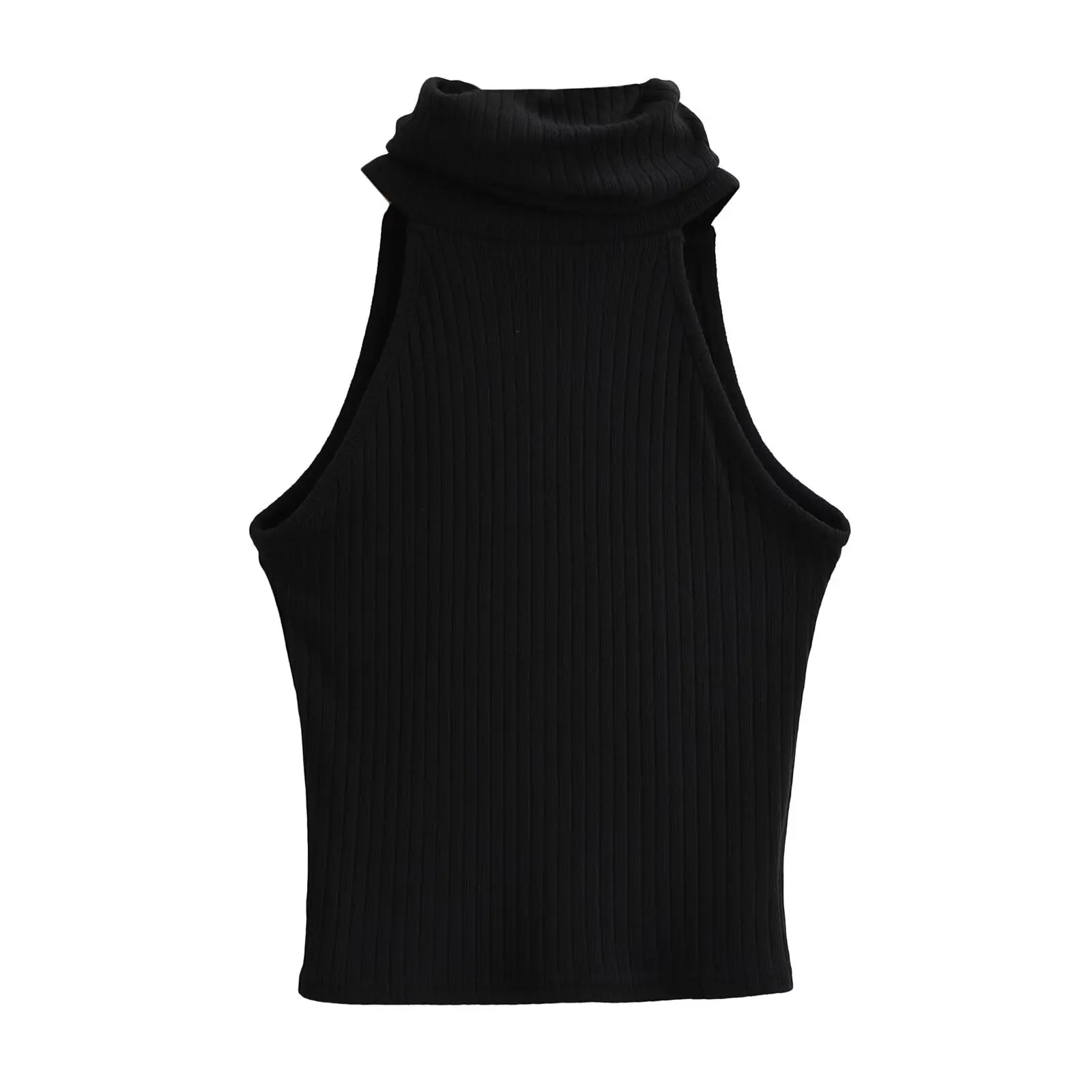 OEM Spring New Sexy Spicy Girl European and American Style High Neck Narrow Shoulder Tank Top