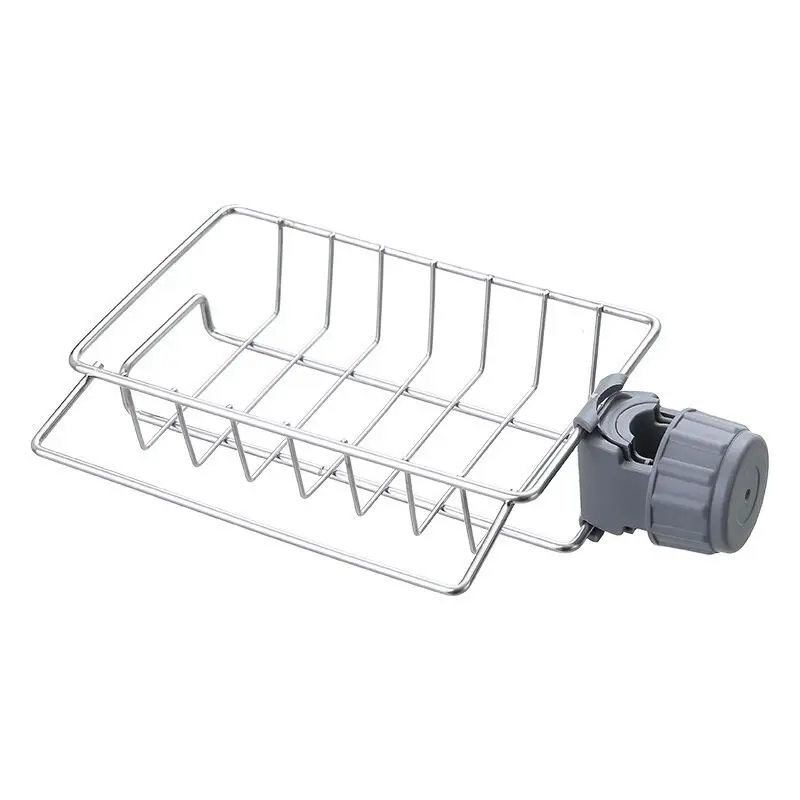 Home Kitchen Sink Faucet Rack Stainless Steel Drain Rack Creative Single-layer Rag Sanitary Ware Storage Rack