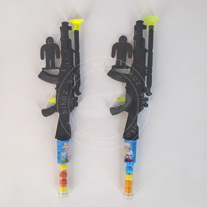 Popular Black Ak Rifle Gun Toy Candy