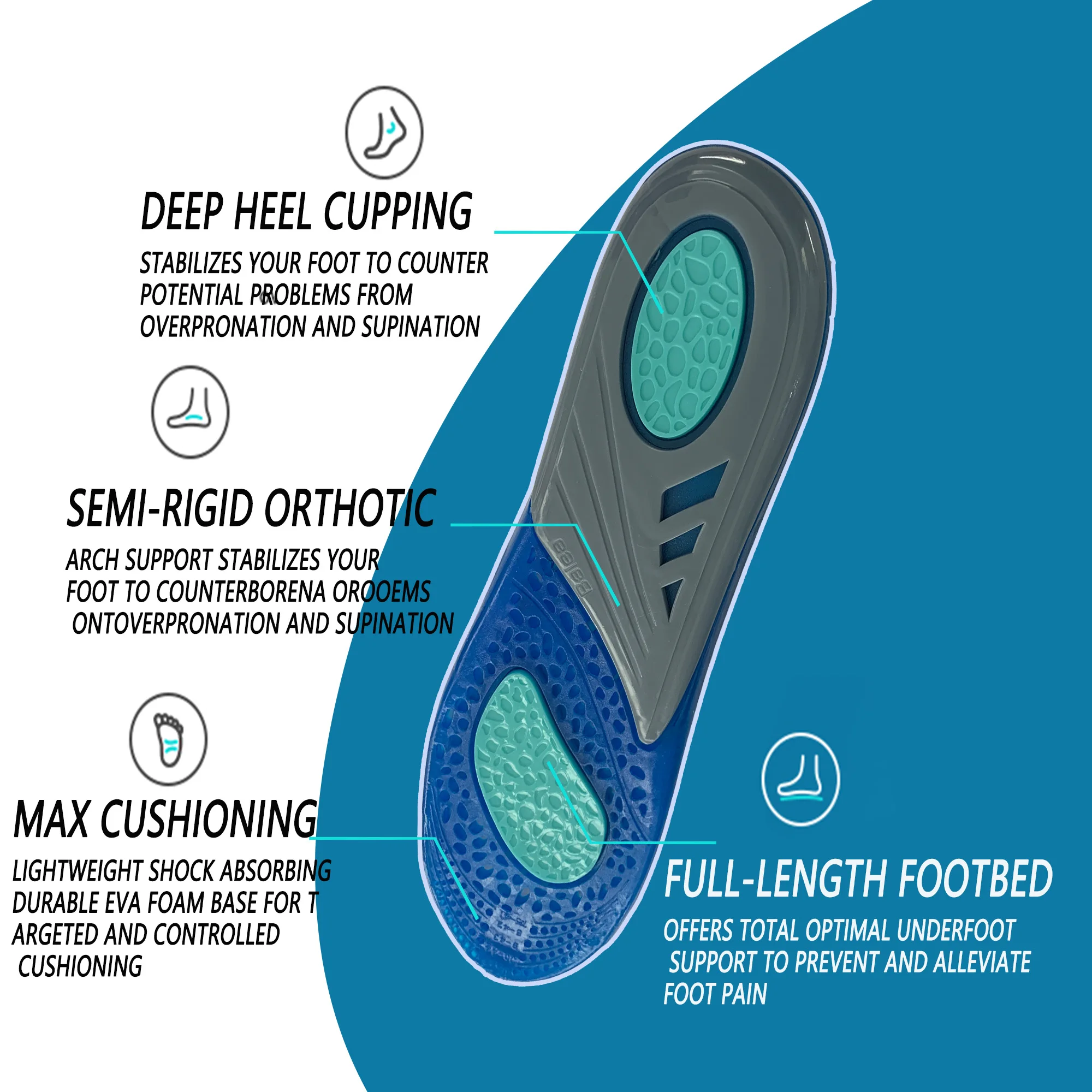 heigh increase insoles cushion insoles memory foam insoles