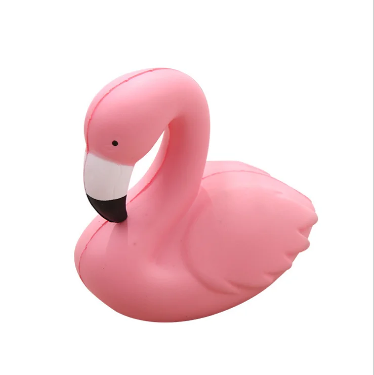 Custom Squishy slow rebound resin decoration toy PU simulation flamingo resin pinch fingertip pressure relief toy