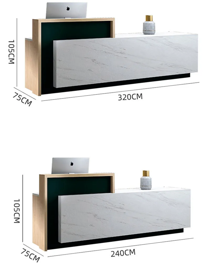 Modern Design Wood Panel Reception Desk Office Bar Beauty Salon Restaurant Front Desk-for Small Nail Salon Fronts Hospital