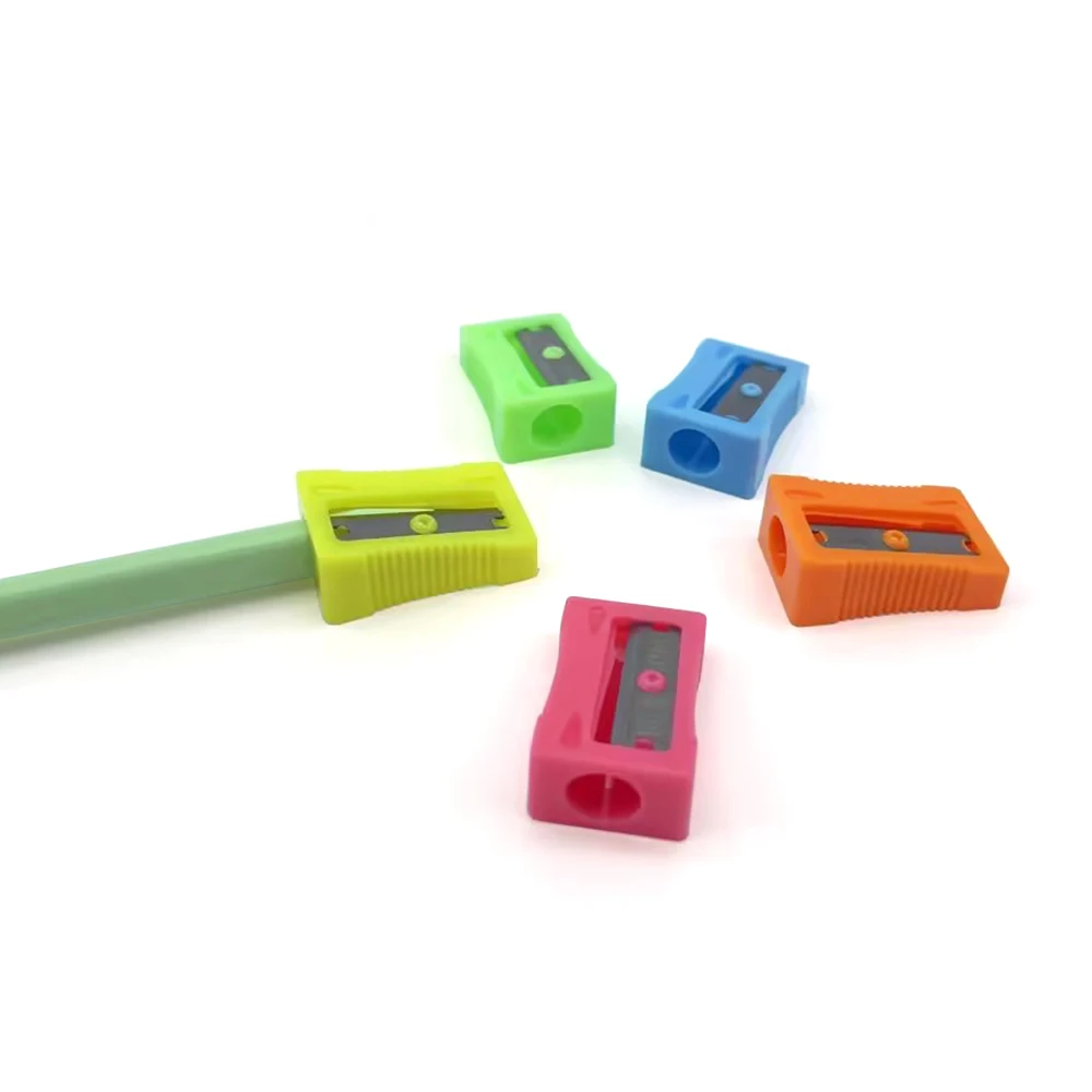Student stationery new unique screwless design one-piece mini portable pencil sharpener