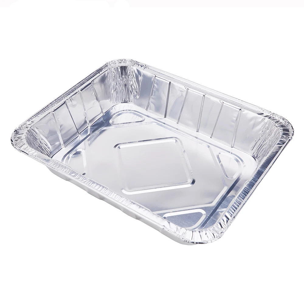 Silver 3600ml Aluminum Foil Takeaway Containers Disposable Big Size Pan for Food
