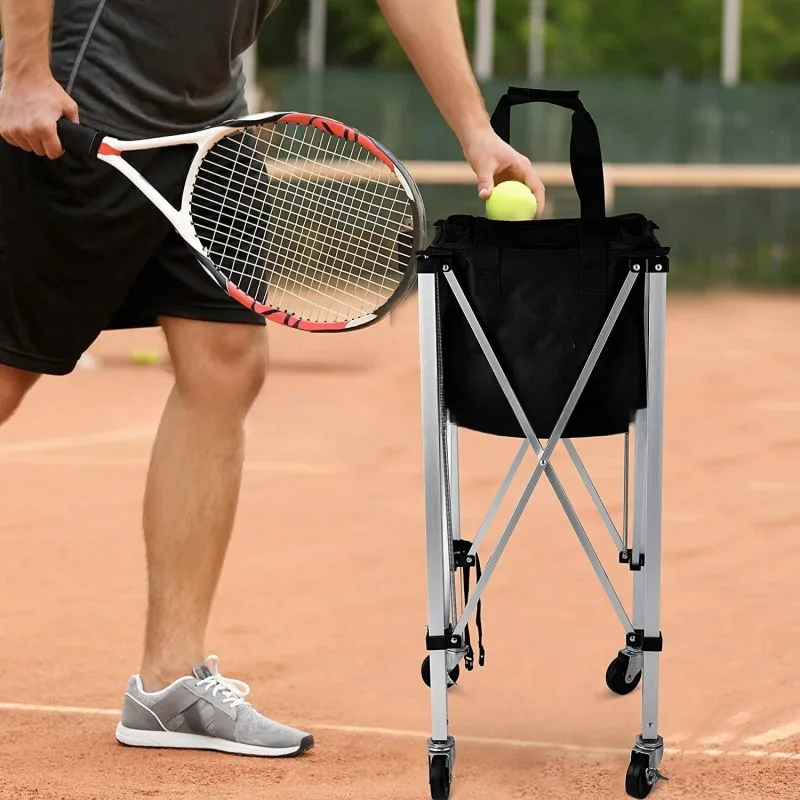 TY-1002D Tennis Baseball Softball Training Multi-Function Portable Folding Ball Basket And Cart