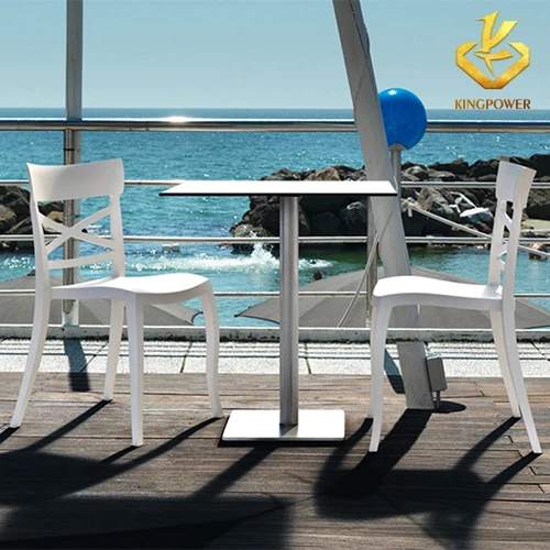 
Modern high quality popular dining plastic chair outdoor cross back chair 
