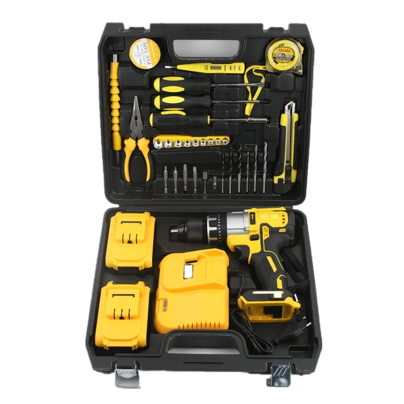13mm multifunctional rechargeable electric lithium battery handheld cordless mini power tool impact drill machine set