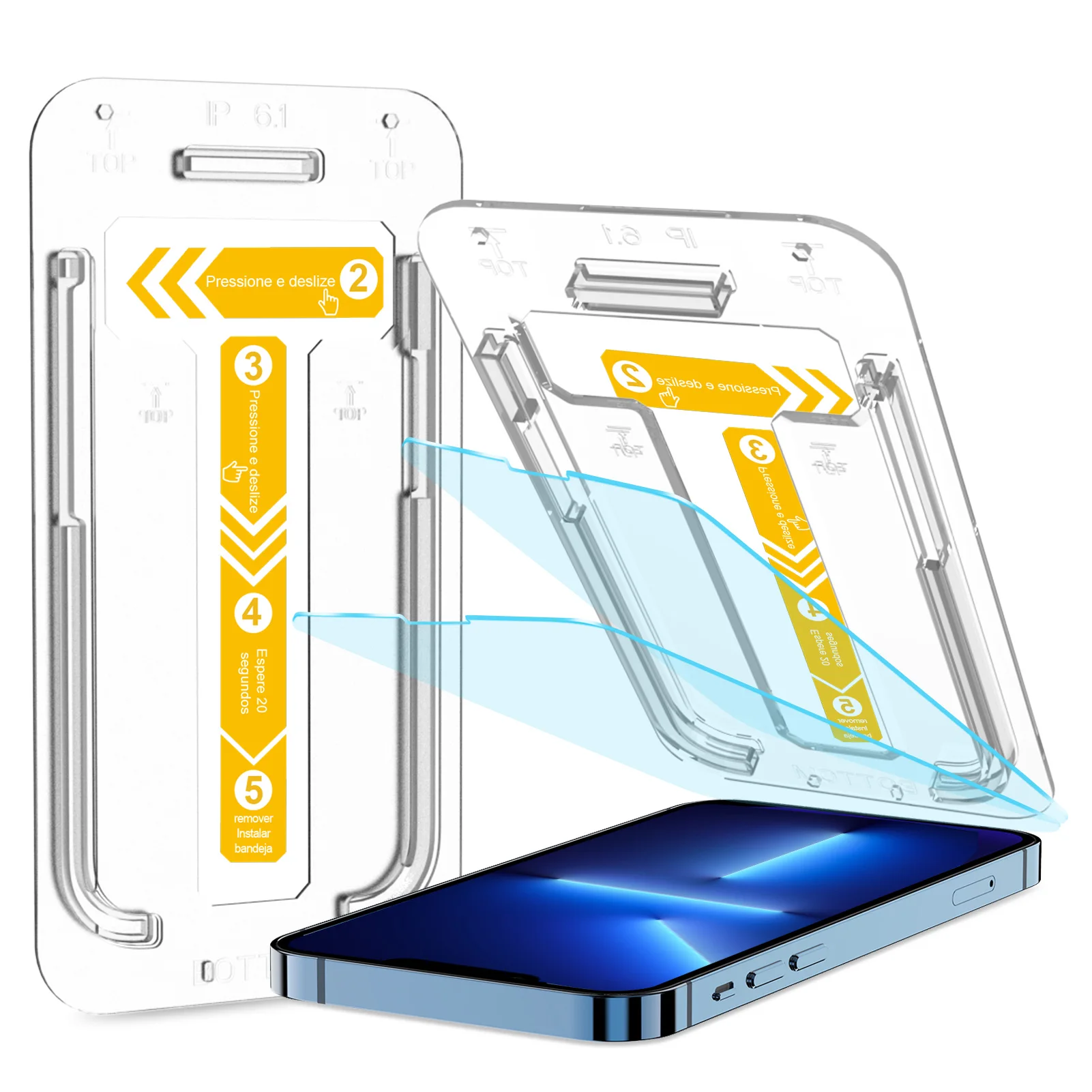 Tempered glass installation frame For iphone 11 12 13 pro max 9h screen protector installation kit easy install peliculas 3d