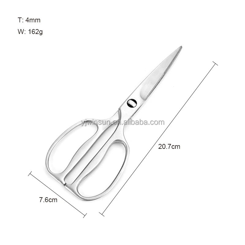 Multifunctional good quality whole stainless steel bone scissors demountable easy clean kitchen shears