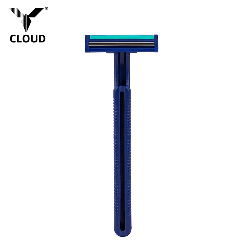 disposable double edge shaving  safty razor personalized custom handle face male twin blade plastic