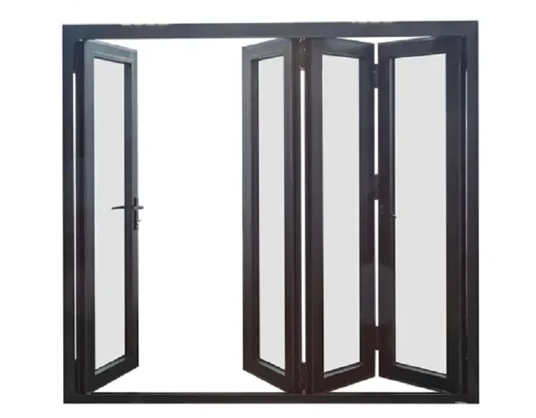 Foldable invisible insect-proof waterproof folding window metal frame triple glass double-layer folding windows aluminum window