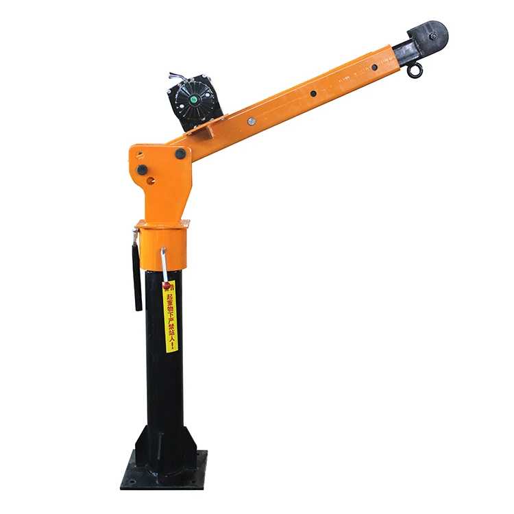 0.5t 1t small truck-mounted crane car lifting equipment car-mounted crane can be equipped with electric winch