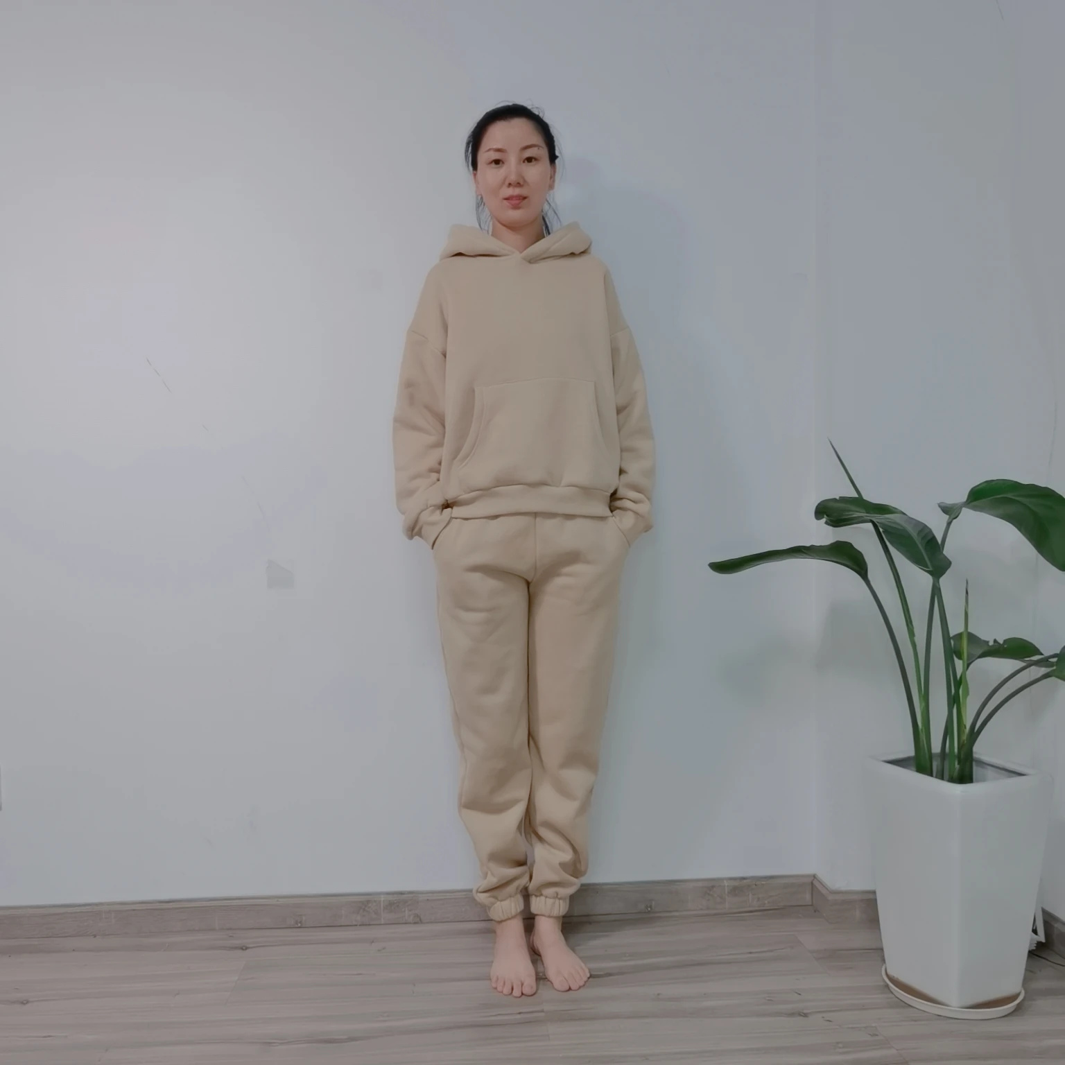 Dropshipping unisex sweat suit Two Piece Set tracksuit cotton sweatsuit sweatpants and hoodie set