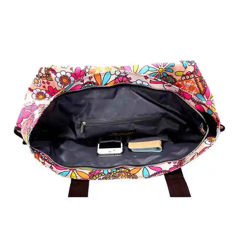Digital printing waterproof leisure mummy diaper bag nylon shoulder handbag baby bag for mother