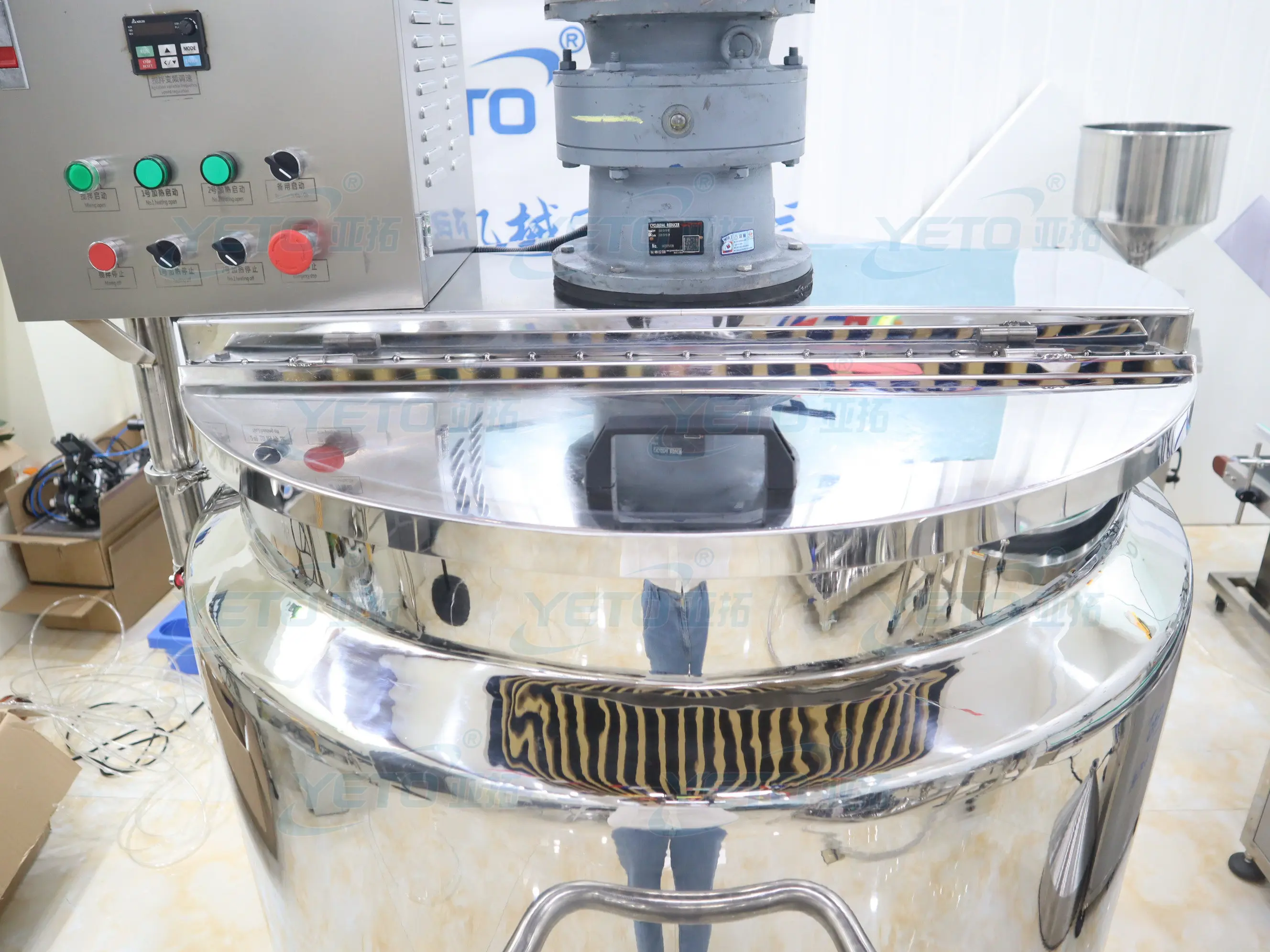 YETO shampoo production Line liquid soap dispenser mixer making machine mixing tank with heater milk homogenizer price