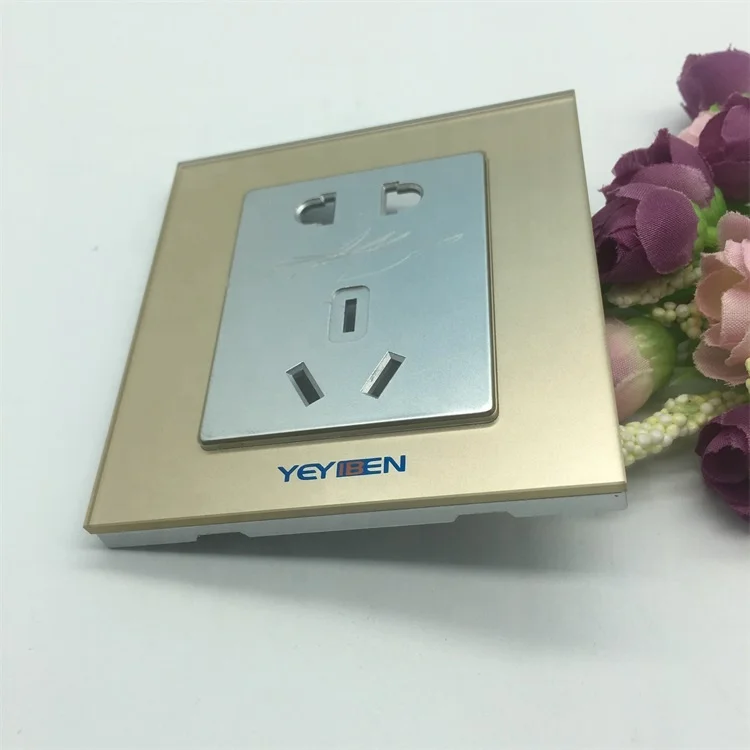 Glass factory customized cnc  oem wall switch glass frame  socket glass panel for electric switches