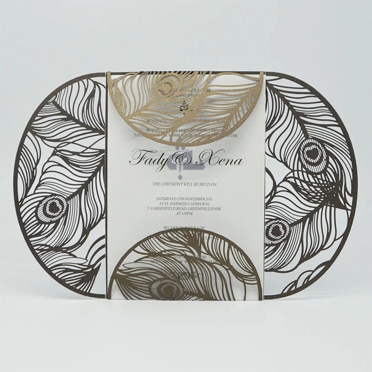 Luxury wedding stationery paper wedding invitation cards