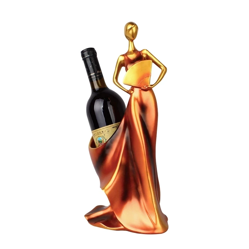 Hot New Art Resin Wine Rack Holder for Living Room , Goddess Wine Rack Crafts Desktop Decoration Wine Set